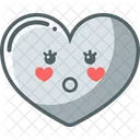 Establecer Icono De Emoji De Corazon Ligero Icono