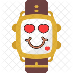 Sorria com mostrador de corações  Ícone