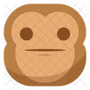 Emocao Plana Macaco Emoji Ícone