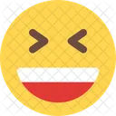 Sorrindo Semicerrando Os Olhos Ícone
