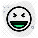 Sorrindo Semicerrando Os Olhos Ícone