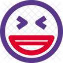 Sorrindo Semicerrando Os Olhos Ícone