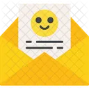 E Mail Sorridente Emoji Carta Ícone