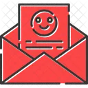 E Mail Sorridente Emoji Carta Ícone