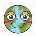 Sorria Terra Emoticon Planeta Ícone