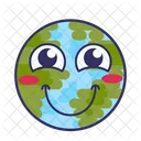 Sorria Terra Terra Feliz Emoticon Ícone