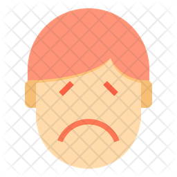 Sorrow Emotion Face Icon - Download in Flat Style