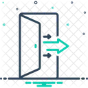 Dehors Sortie Porte Icône