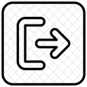 Ligne Sortie Icône