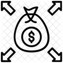 Sortie De Capitaux Sortie Dargent Flux De Tresorerie Icône