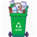 Sorting bin for glass  Icon