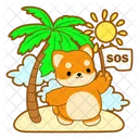 Bandeira Sos Coco Sol Ícone