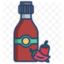 Sosse Chilisosse Sossenflasche Symbol