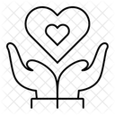 Sosteniendo el corazon  Icono
