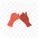 Mano Vector Sosteniendo Los Meniques Icono