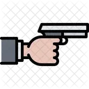 Sosteniendo Una Pistola Mano Pistola Icono