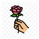 Sosteniendo la flor  Icono