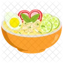 Ilustracao Do Eid Al Fitr Food Soto Banjar Da Indonesia Ícone