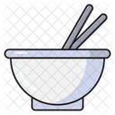 그릇 젓가락 음식 아이콘