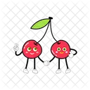 Sour Cherry Mascot Fruit Character Illustration Art Icon