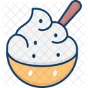 Sour Cream Fast Food Food Icon