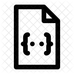 Source Code Icon - Download in Line Style