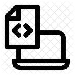 Source Code Icon - Download in Line Style