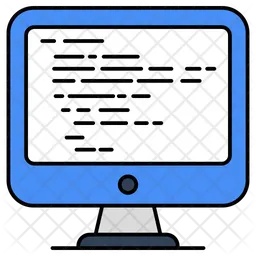 Source Code Icon - Download in Colored Outline Style