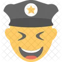 Police Officier Rire Icône