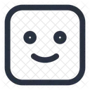 Sourire Rectangle Interface Contour Icône