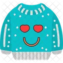 Sourire Avec Des Yeux Damour Emoji Sweat Shirt Icône