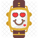 Sourire Avec Des Coeurs Cadran Sourire Coeurs Icône