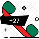 South Africa Country Code Phone Code Icon