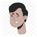 South asian young adult man feeling sick  Icon