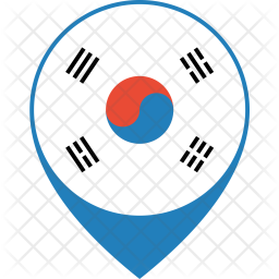 Free South Korea Flag Icon of Flat style - Available in SVG, PNG, EPS