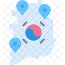 South Korea Map Country Icon