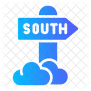 South Pole Sign Post Icon