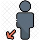 Southwest Direction Arrow Icon