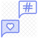 Social Media Duotone Liniensymbol Icon