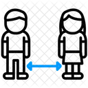 Soziale Distanz Coronavirus Covid Symbol