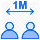 Soziale Distanzierung Raum Physische Distanzierung Symbol