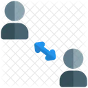 Soziale Distanzierung  Symbol