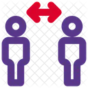 Soziale Distanzierung  Icon