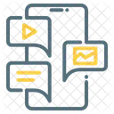 Soziale Medien Handy Chat Symbol