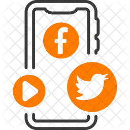 Soziale Medien Handy  Symbol