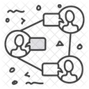 Soziale Verbindung Soziale Plattform Soziales Netzwerk Symbol