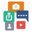 Soziale Medien Social Media Marketing Social Media Werbung Symbol