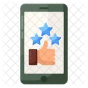 Sozialer Status Mobiles Feedback Daumen Hoch Symbol