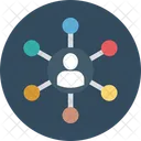 Soziales Netzwerk Affiliate Marketing Verbundener Benutzer Icon