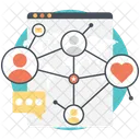 Digital Marketing Soziales Icon